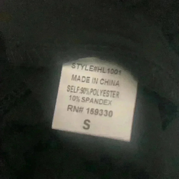 Heyson NWT Black Textured Faux Leather Leggings Black Style HL1001 Size Small - Picture 5 of 7